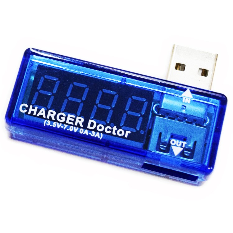 USB charger with voltmeter and amperemeter (10100216)